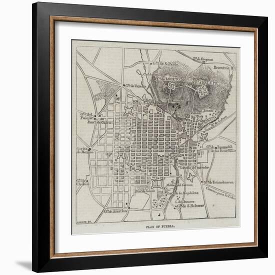 Plan of Puebla-John Dower-Framed Giclee Print