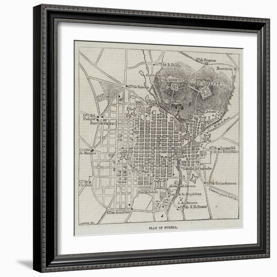 Plan of Puebla-John Dower-Framed Giclee Print