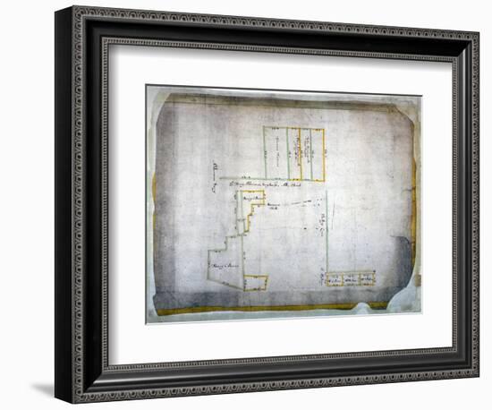 Plan of tenements in Addle Street, Aldermanbury and Philip Lane, London, c1666-Anon-Framed Giclee Print