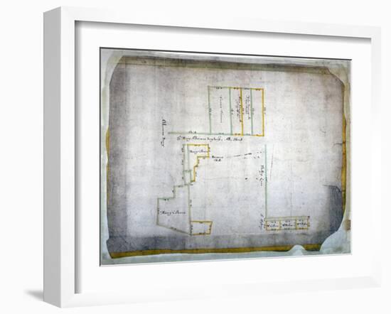 Plan of tenements in Addle Street, Aldermanbury and Philip Lane, London, c1666-Anon-Framed Giclee Print