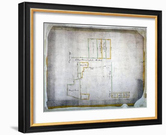 Plan of tenements in Addle Street, Aldermanbury and Philip Lane, London, c1666-Anon-Framed Giclee Print