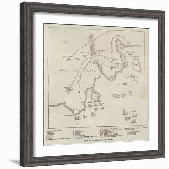 Plan of the Attack on Bomarsund-null-Framed Giclee Print