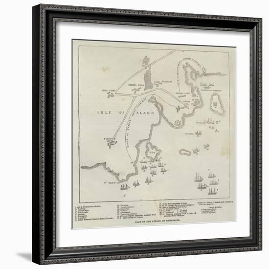 Plan of the Attack on Bomarsund-null-Framed Giclee Print