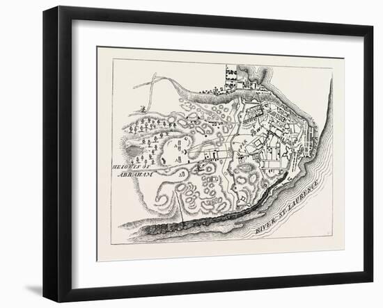 Plan of the Attack on Quebec in 1775, from Thayer's Journal of the Invasion of Canada, 1870S-null-Framed Giclee Print