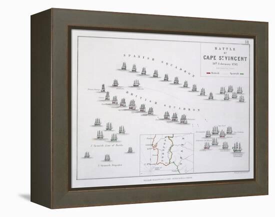 Plan of the Battle of Cape St. Vincent, 14th February 1797, C.1830S (Engraving)-Alexander Keith Johnston-Framed Premier Image Canvas