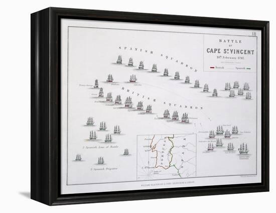 Plan of the Battle of Cape St. Vincent, 14th February 1797, C.1830S (Engraving)-Alexander Keith Johnston-Framed Premier Image Canvas