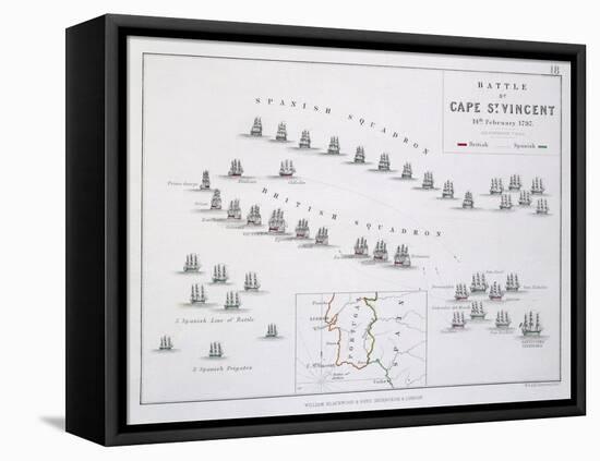 Plan of the Battle of Cape St. Vincent, 14th February 1797, C.1830S (Engraving)-Alexander Keith Johnston-Framed Premier Image Canvas