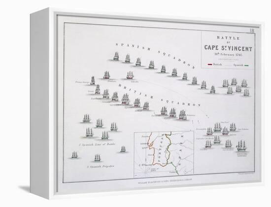 Plan of the Battle of Cape St. Vincent, 14th February 1797, C.1830S (Engraving)-Alexander Keith Johnston-Framed Premier Image Canvas