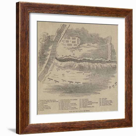 Plan of the Battle of Dubba-null-Framed Giclee Print