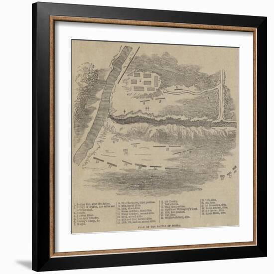 Plan of the Battle of Dubba-null-Framed Giclee Print