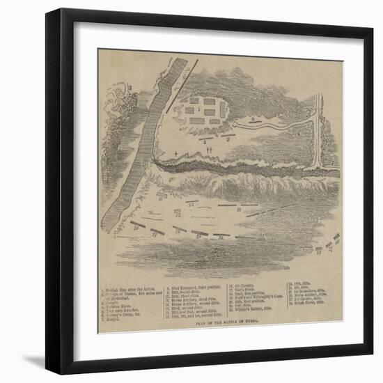 Plan of the Battle of Dubba-null-Framed Giclee Print