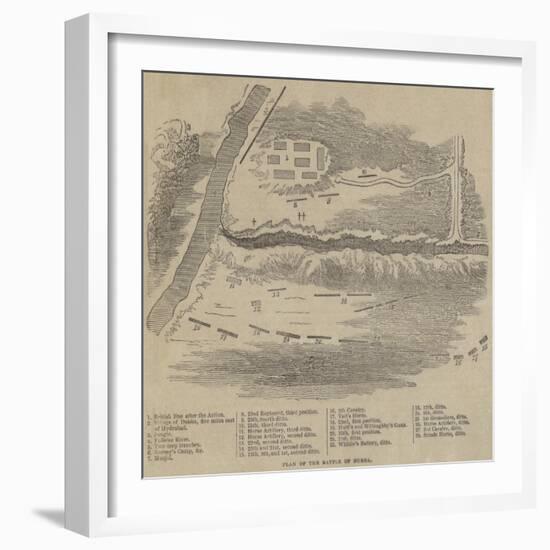 Plan of the Battle of Dubba-null-Framed Giclee Print