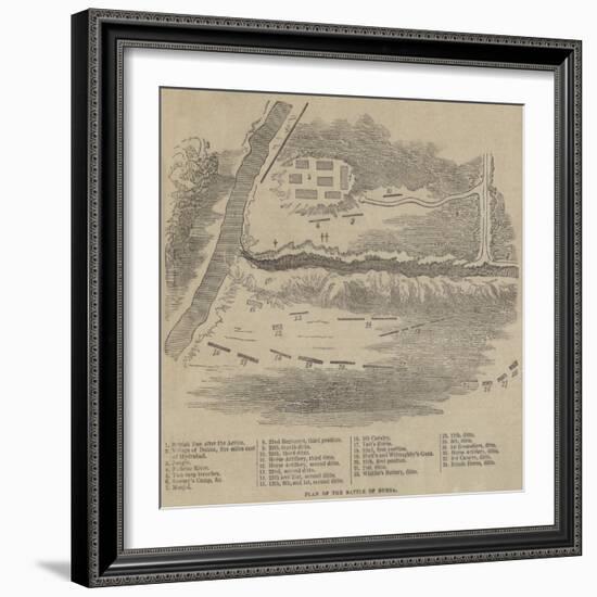 Plan of the Battle of Dubba-null-Framed Giclee Print