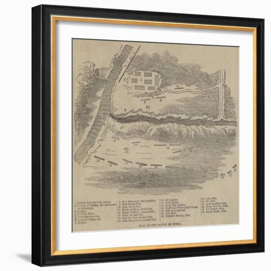 Plan of the Battle of Dubba-null-Framed Giclee Print