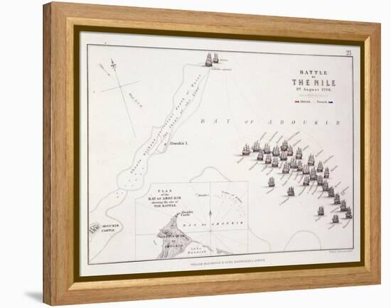 Plan of the Battle of the Nile, 1st August 1798, C.1830S (Engraving)-Alexander Keith Johnston-Framed Premier Image Canvas
