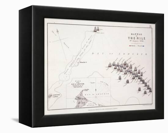 Plan of the Battle of the Nile, 1st August 1798, C.1830S (Engraving)-Alexander Keith Johnston-Framed Premier Image Canvas