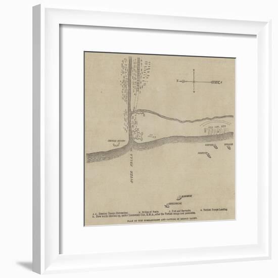 Plan of the Bombardment and Capture of Redout Kaleh-null-Framed Giclee Print