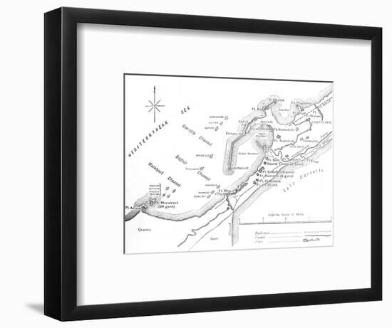 'Plan of the Bombardment of Alexandria, (July 11, 1882)', c1882-Unknown-Framed Giclee Print