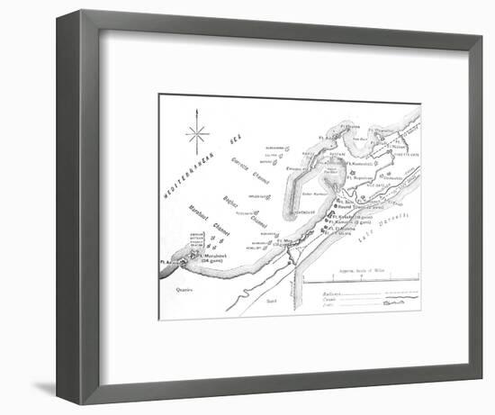 'Plan of the Bombardment of Alexandria, (July 11, 1882)', c1882-Unknown-Framed Giclee Print