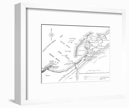 'Plan of the Bombardment of Alexandria, (July 11, 1882)', c1882-Unknown-Framed Giclee Print