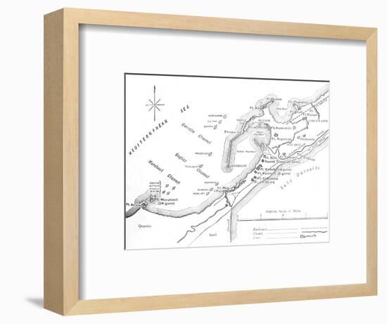 'Plan of the Bombardment of Alexandria, (July 11, 1882)', c1882-Unknown-Framed Giclee Print