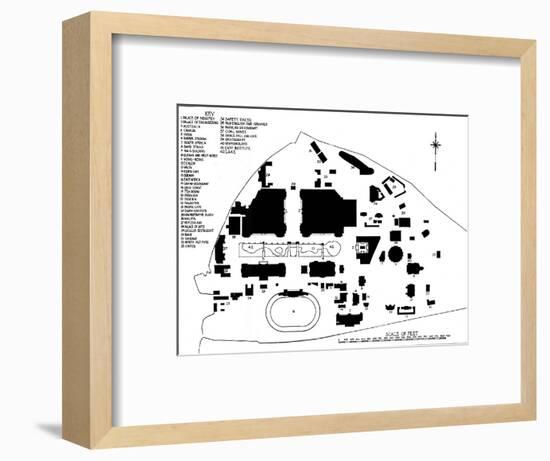 Plan of the British Empire Exhibition, Wembley, showing disposition of principal buildings, 1924-Unknown-Framed Giclee Print