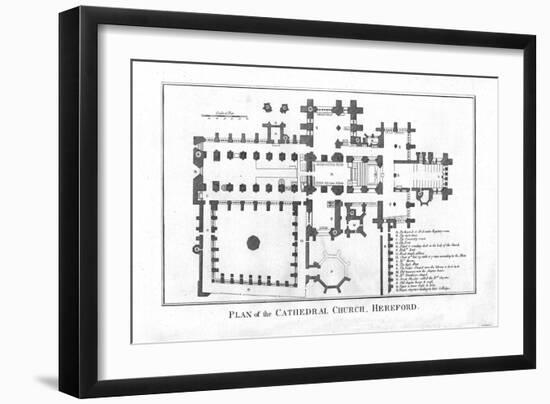 'Plan of the Cathedral Church, Hereford.', late 18th century-Unknown-Framed Giclee Print