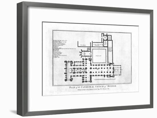 'Plan of the Cathedral Church of Durham.', late 18th century-Unknown-Framed Giclee Print