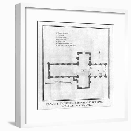 'Plan of the Cathedral Church of St. German', late 18th century-Unknown-Framed Giclee Print