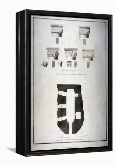Plan of the Cells under the Chapel of the White Tower, Tower of London, 1815-James Basire II-Framed Premier Image Canvas