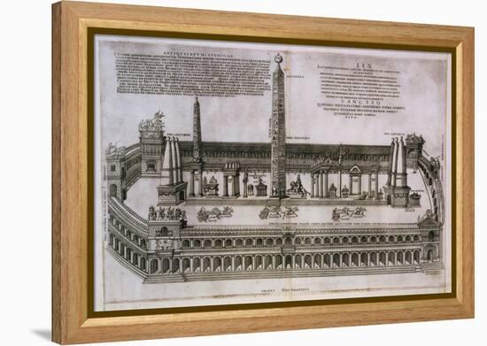 Plan of the Circus Maximus Engraving-Nicolas Beautrizet-Framed Premier Image Canvas