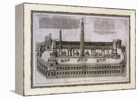 Plan of the Circus Maximus Engraving-Nicolas Beautrizet-Framed Premier Image Canvas