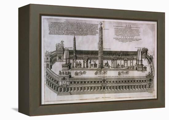 Plan of the Circus Maximus Engraving-Nicolas Beautrizet-Framed Premier Image Canvas