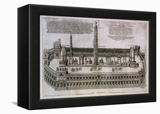 Plan of the Circus Maximus Engraving-Nicolas Beautrizet-Framed Premier Image Canvas