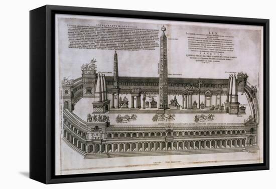 Plan of the Circus Maximus Engraving-Nicolas Beautrizet-Framed Premier Image Canvas
