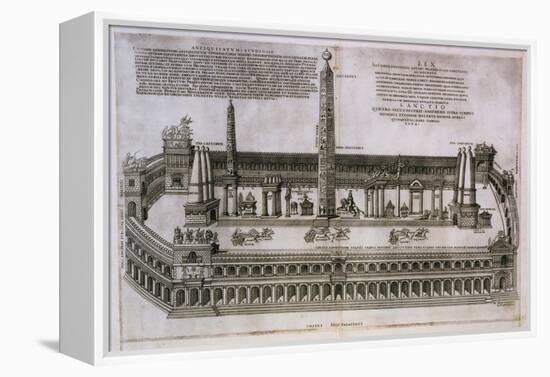 Plan of the Circus Maximus Engraving-Nicolas Beautrizet-Framed Premier Image Canvas