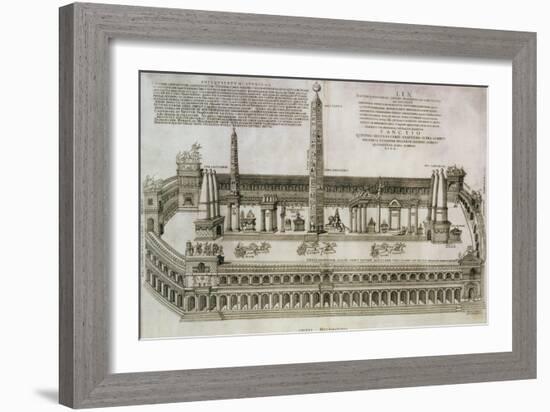 Plan of the Circus Maximus, Rome-Nicolas Beautrizet-Framed Giclee Print