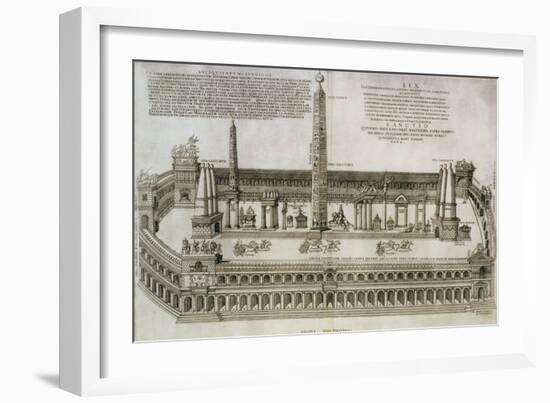 Plan of the Circus Maximus, Rome-Nicolas Beautrizet-Framed Giclee Print