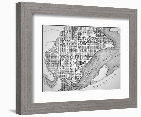 Plan of the City of Washington as Originally Laid Out in 1793-null-Framed Giclee Print