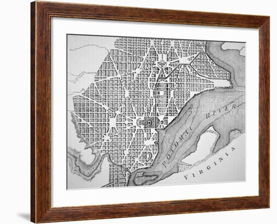 Plan of the City of Washington as Originally Laid Out in 1793-null-Framed Giclee Print