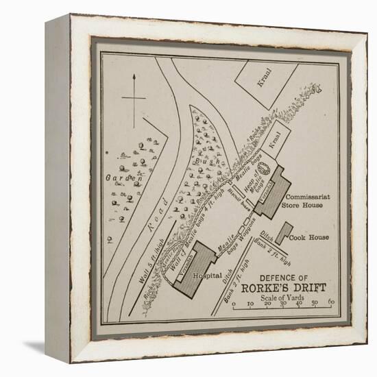 Plan of the Defence of Rorke's Drift-English School-Framed Premier Image Canvas