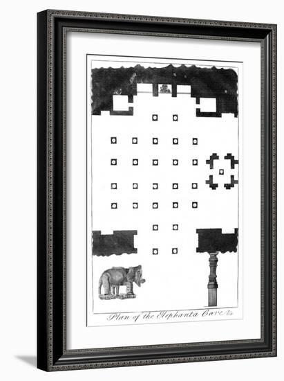 Plan of the Elephanta Caves, India, 1799-null-Framed Giclee Print