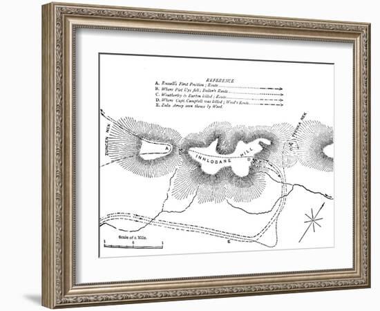 'Plan of the Fight on the Inhlobane Mountain, (March 28, 1979)', c1880-Unknown-Framed Giclee Print