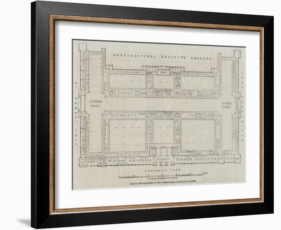 Plan of the Galleries of the International Exhibition Building-John Dower-Framed Giclee Print