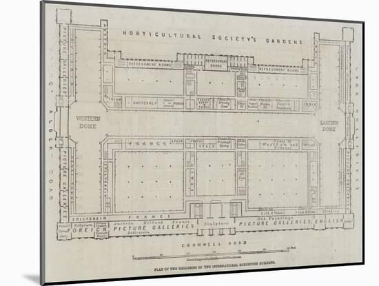 Plan of the Galleries of the International Exhibition Building-John Dower-Mounted Giclee Print