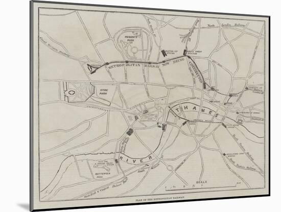 Plan of the Metropolitan Railway-null-Mounted Giclee Print