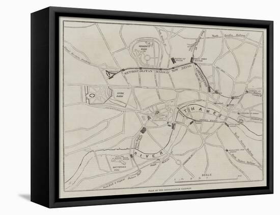 Plan of the Metropolitan Railway-null-Framed Premier Image Canvas