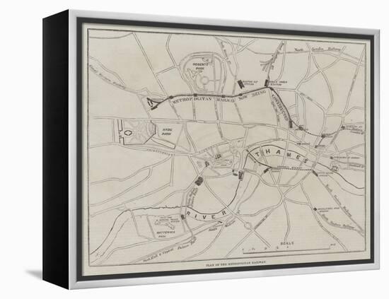 Plan of the Metropolitan Railway-null-Framed Premier Image Canvas