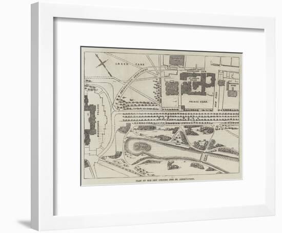 Plan of the New Opening into St James's-Park-null-Framed Giclee Print