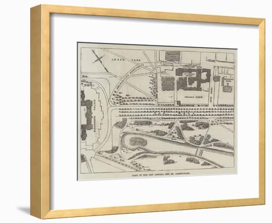 Plan of the New Opening into St James's-Park-null-Framed Giclee Print